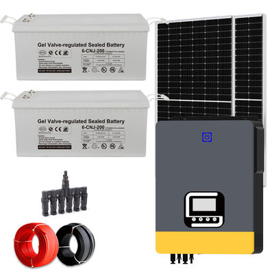 ราคาดี ระบบพลังงานแสงอาทิตย์ 10KW ระบบพลังงานแสงอาทิตย์บ้านแบบไฮบริด ด้วยแบตเตอรี่ GEL และคลื่นไซน์บริสุทธิ์ ออนไลน์