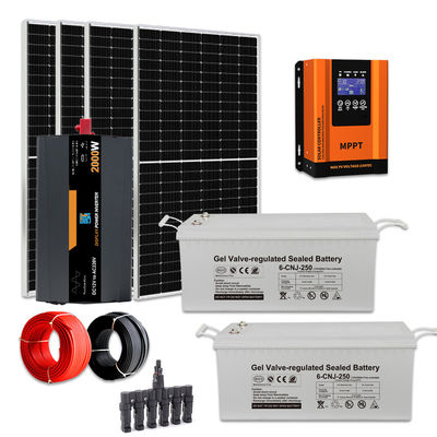 ราคาดี Home ระบบพลังงานแสงอาทิตย์ 2KW ชุดแผ่นแสงอาทิตย์ Off Grid With Mounting System ออนไลน์