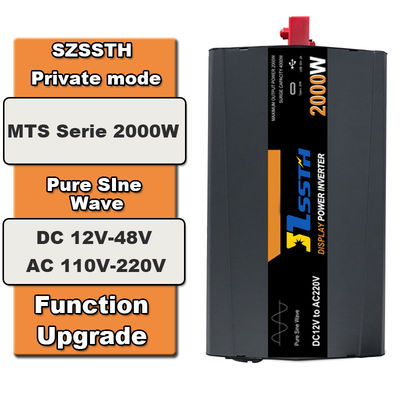 ราคาดี อินเวอร์เตอร์พลังแสงอาทิตย์วงคลื่นไซน์บริสุทธิ์ 2000W 12V/24V ถึง 110V/220V ออนไลน์
