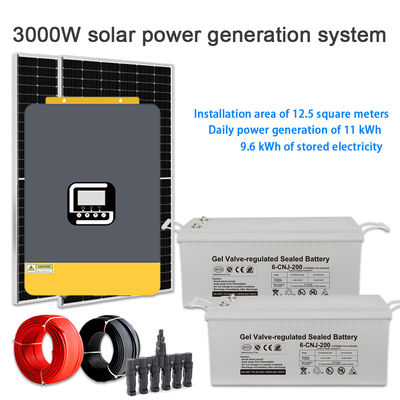 ราคาดี ระบบพลังแสงอาทิตย์คุณภาพสูง 3KW Off Grid พร้อมเครื่องควบคุม MPPT ออนไลน์