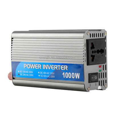 อินเวอร์เตอร์รถยนต์ 1000W 12V 24V DC 220v 230v 240v Off Grid อินเวอร์เตอร์คลื่นไซน์ที่ปรับปรุง