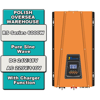 เครื่องชาร์จอินเวอร์เตอร์สายไซน์สไนส์ใหม่ 12V 24V 48V 6000W