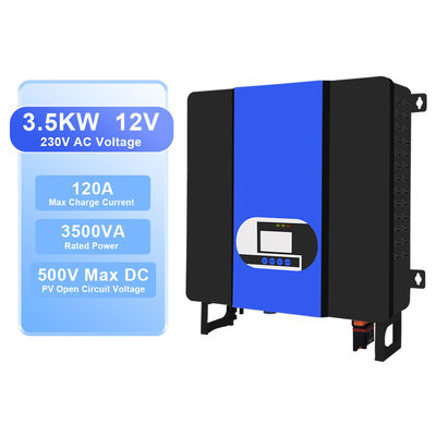 3.5 Kw โซลาร์ อินเวอร์เตอร์ 24 วอล์ต อินเวอร์เตอร์ไฮบริด 1 โฟส 110 วอล / 220 วอล์ต การป้องกันความอ้วน