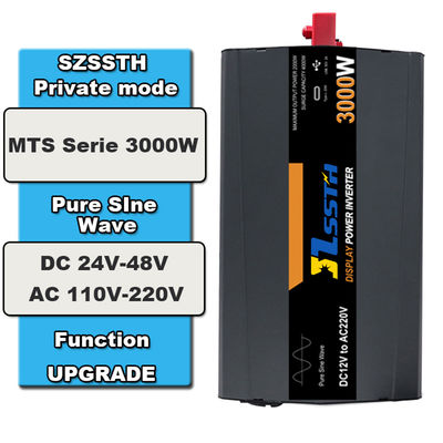 ราคาดี Off Grid อินเวอร์เตอร์พลังงานคลื่นไซน์บริสุทธิ์ 3KW ซ็อตที่กําหนดเอง 50Hz 60Hz ออนไลน์