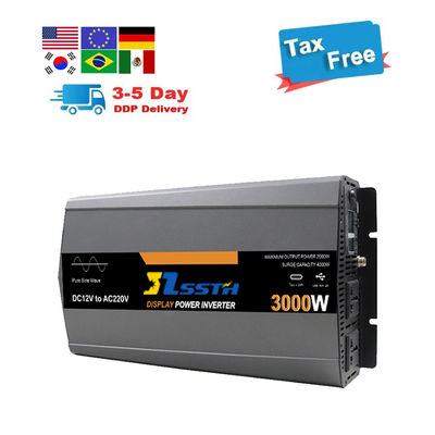 อินเวอร์เตอร์พลังงานสายไฟฟ้าจากเครือข่าย 12V 24V ถึง AC 220V 230V 3000W ตามต้องการ