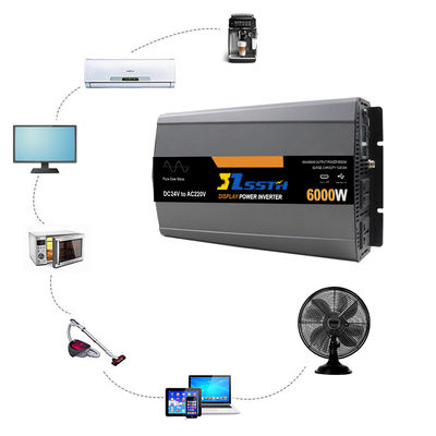 ราคาดี 5000W 6000W อินเวอร์เตอร์พลังงานคลื่นไซน์บริสุทธิ์ DC 12V 24V 48V ถึง AC 110V 220V 230V ออนไลน์