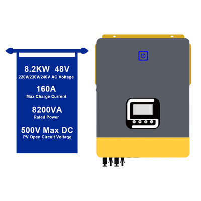 MPPT Output Single Pure Sine Wave Inverter 48V 8KVA 8000w เครื่องเปลี่ยนพลังแสงอาทิตย์
