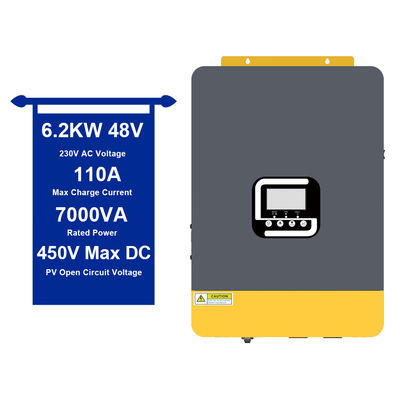 6200W 48VDC โฮมโซลาร์อินเวอร์เตอร์ พร้อมการป้องกันความอ้วนจากคลื่นไซน์