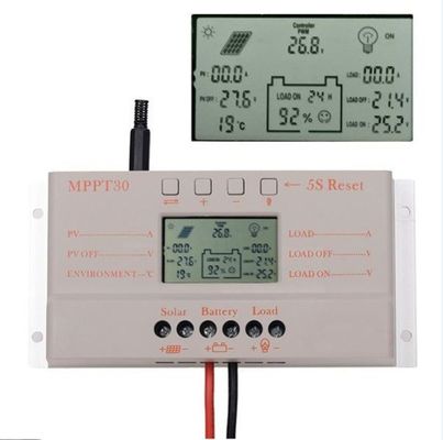 12V/24V 30 แอมเปอร์ MPPT เครื่องควบคุมการชาร์จแสงอาทิตย์ 380w สําหรับควบคุมระบบแสงอาทิตย์