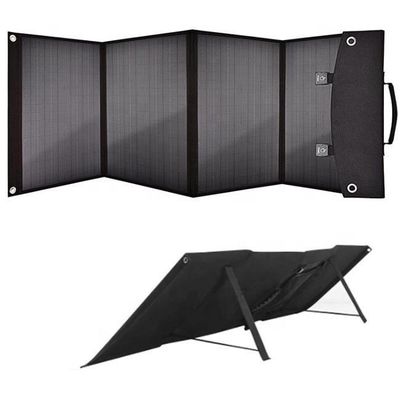 ชุดแผ่นพลังแสงอาทิตย์แบบพับแบบพกพา กันน้ํา 100W-300W สําหรับเครื่องผลิตพลังแสงอาทิตย์
