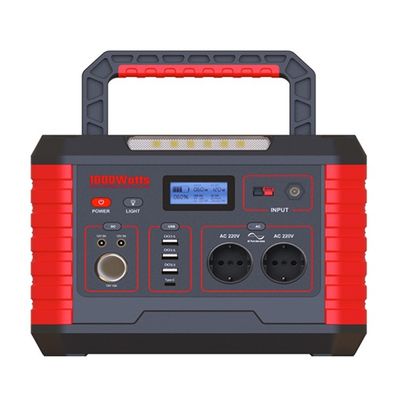 OEM เครื่องไฟฟ้าพกพา 1000 วัตต์ TYPE-C Output QC3.0 18W สําหรับการชาร์จเร็ว