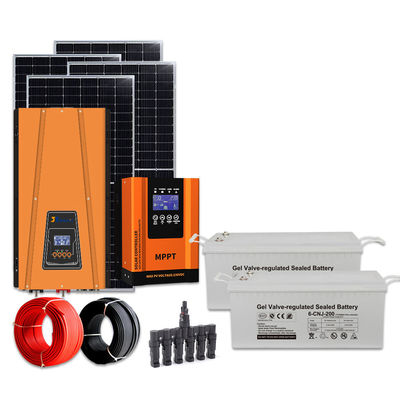 OEM ODM ชุดระบบแสงอาทิตย์ 3Kw พร้อมจอดแบตเตอรี่และแผ่นซิลิคอนโมโนคริสตัลลิน