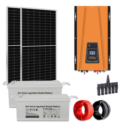 Home 2KW โซลาร์พานลิสต์ ครบถ้วน Off Grid Solar Kit ด้วยแบตเตอรี่ 48VDC