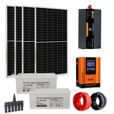 50Hz/60Hz 3000W Home Off Grid ระบบแผ่นพลังแสงอาทิตย์ 3kw Inverter ระบบพลังแสงอาทิตย์