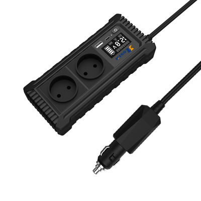 อินเวอร์เตอร์พลังงานรถยนต์ 12V DC ถึง AC 110V 220V พร้อม USB และประเภท C