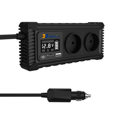 200W 12V DC ถึง AC 110V 220V อินเวอร์เตอร์พลังงานรถยนต์ Sine Wave Pure ด้วยพลังงานที่มี 92% และความถี่ออก 50Hz