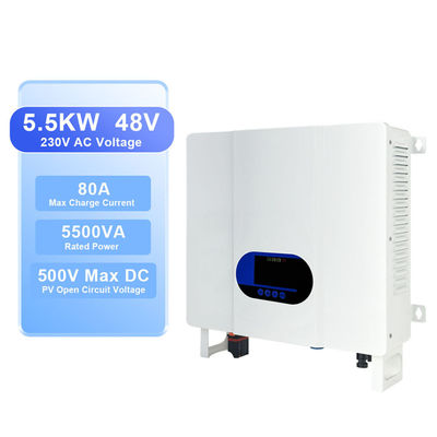 5000W 48V DC ถึง AC 110V 220V Off Grid Hybrid Inverter พร้อมการป้องกันความอ้วนและระยะอุณหภูมิการเก็บรักษา