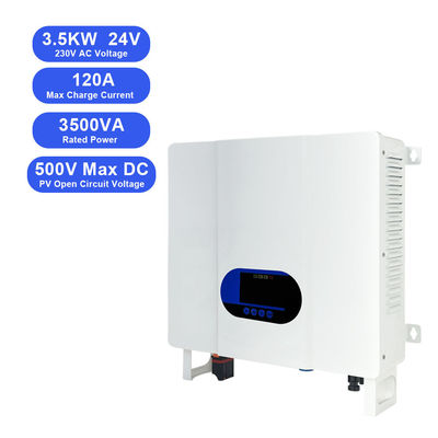 เครื่องควบคุมแสงอาทิตย์ MPPT 3KW 24V ถึง 110V 220V 230V อินเวอร์เตอร์ไฮบริดทั้งหมดในเครื่องเดียวสําหรับแบตเตอรี่กรด鉛
