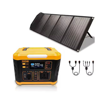 แบตเตอรี่สํารองพกพา 300W โรงไฟฟ้าพลังแสงอาทิตย์