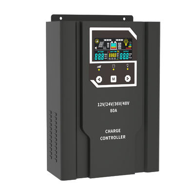 80A MPPT โซลาร์แพนเนล รูเลกเตอร์ LCD Screen โซลาร์แบตเตอรี่ชาร์จควบคุม