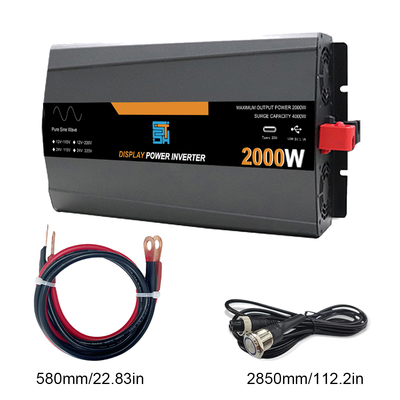 ปลั๊ก EU 3KW 24V 220V คลื่นไซน์บริสุทธิ์ อินเวอร์เตอร์พลังงานแสงอาทิตย์แบบ Off-Grid
