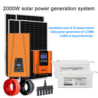 ราคาดี 2KW Complete Off-Grid Solar Kit for Home with Ground Mounting & 48V Battery ออนไลน์