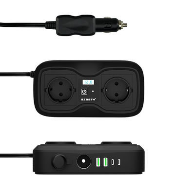 ราคาดี อินเวอร์เตอร์แปลงไฟในรถยนต์ 200W (167x87x44 มม.) | แปลงไฟ 12V DC เป็น 220V AC คลื่นไซน์ดัดแปลง พร้อมพอร์ต USB คู่ ออนไลน์