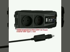 300W เครื่องเปลี่ยนพลังงานรถยนต์ขนาดเล็ก 12V ถึง 110V 220V พร้อม USB แบบ C