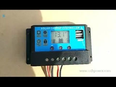 12V 24V 30A 20A 10 Amp PWM เครื่องควบคุมการชาร์จแสงอาทิตย์ 2 USB 5V 2A MCU Control